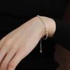 S925 Sterling Silver Argent Pur Beads Bracelet Retro Simple Korean Style Ins Style Chain Fashionable Rice Grain Bracelet Ornament