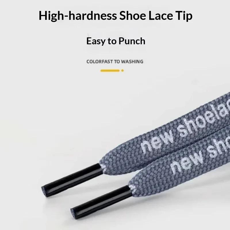 Dual-Color Letter Print Shoelaces Fashion Decorative Flat Shoe Strings Trendy Custom Upgrade Laces for Vintage Athletic Footwear