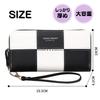 Women's Checkered, Plaid, Checkerboard, Two-Tone, Colorful Wallet with Double Zipper, Coin Purse, Card Slots, Multi-Function, Large Capacity (Red)