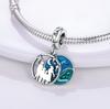 Mother's Gift Charms Bead 925 Silver Love Heart Mom's Happy Family Pendants Fit Bracelet DIY Jewelry