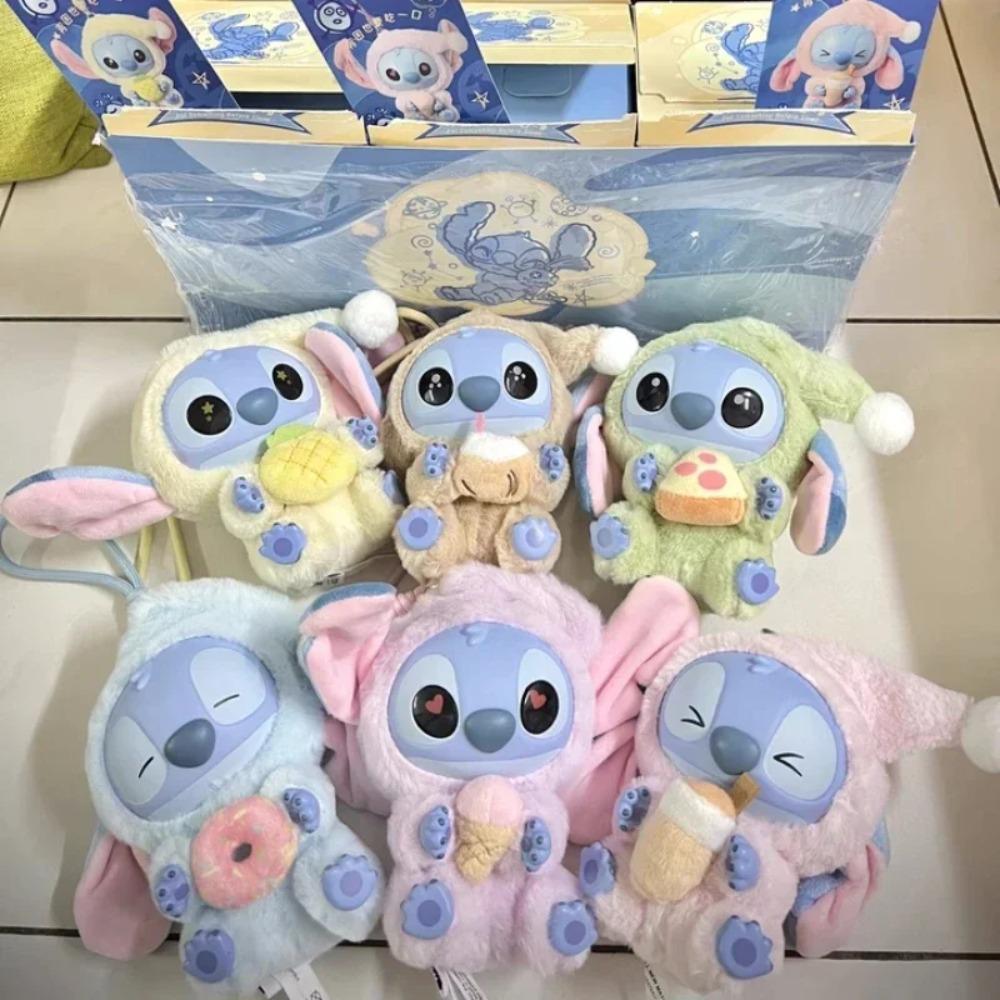 Vysoce kvalitní Stitch Jez něco před spaním Série Slepý box Plyšová vinylová hračka Roztomilá panenka Mystery box Taška Přívěsek Vánoční dárek