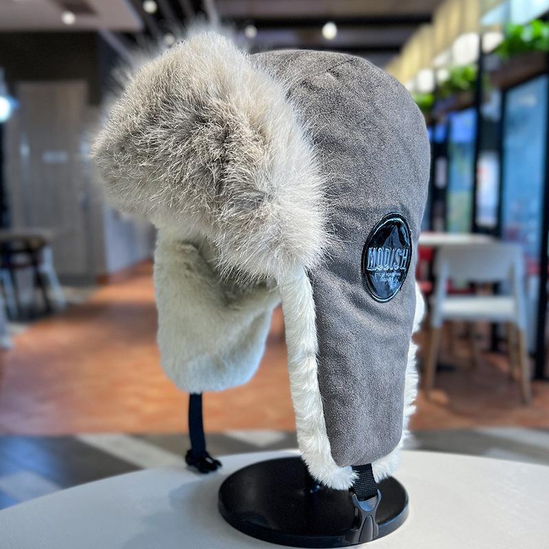 Men's Winter Fleece-Lined Earflap Hat - Windproof, Warm, Trendy Beanie