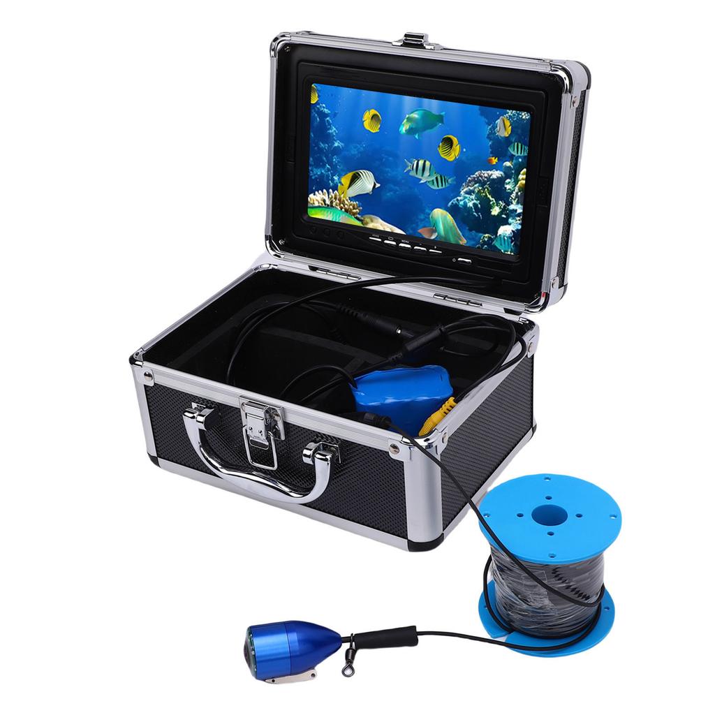 Underwater Fishing Camera Kit 5MP 1080P HD 7 Inch Display Screen Portable Fish Finder Camera with 30m Cable 8 LEDs Light