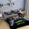 Bettwäscheset mit Cartoon-Gamepad-Aufdruck für Jungen und Teenager, weicher, bequemer Bettbezug für Schlafzimmer und Gästezimmer