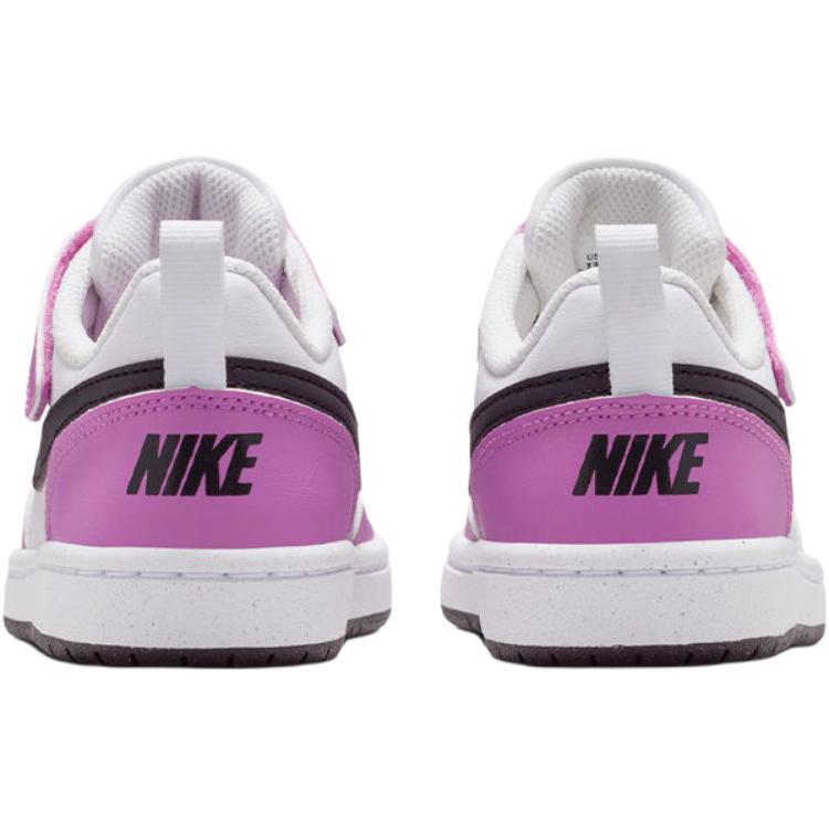 Nike Court Borough Low top Skateboard Shoes Pink White Kids' DV5457-136