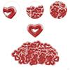 80 Acrylic Heart Beads for Craft Projects, Loose Spacer Jewelry