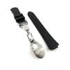 Used 22mm Domed Pelagos Rubber Strap Black Deployant Clasp [Compatible with] TUDOR Pelagos 25500, 25600, 25610, etc. Aftermarket Part