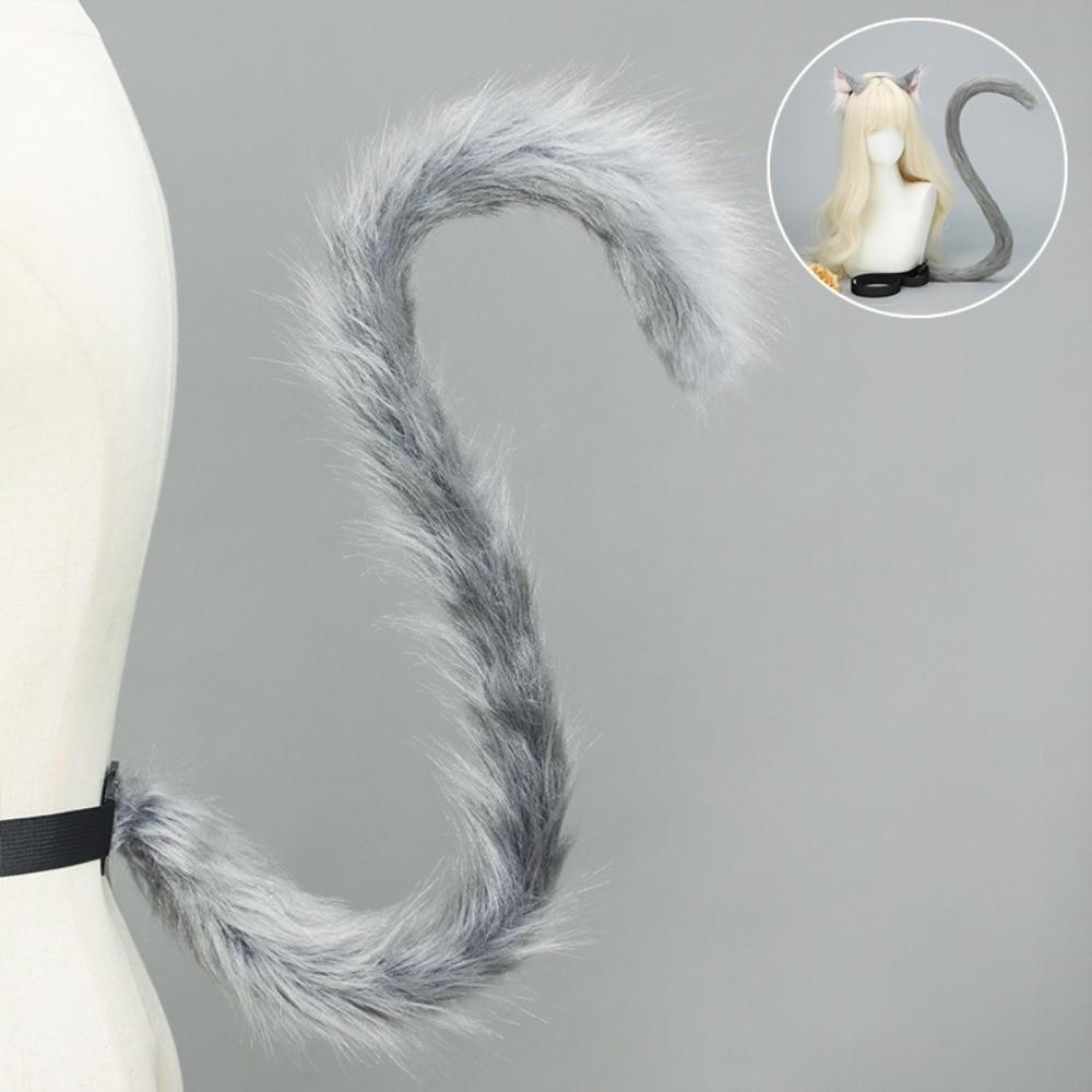 Realistic Cat Ear Headband Handmade Simulation Animal Ears New Cat Tail Set Headwear