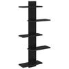 Wall Shelf Black Oak 48.5 X 15 X 101 Cm Engineered Wood