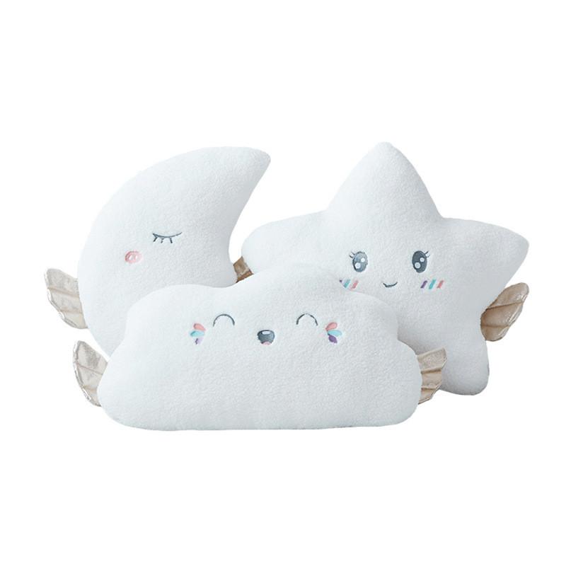 Moon Cloud Star Wing Plush Stuffed Toy Smile Doll Pp Cotton Girl Gift Birthday