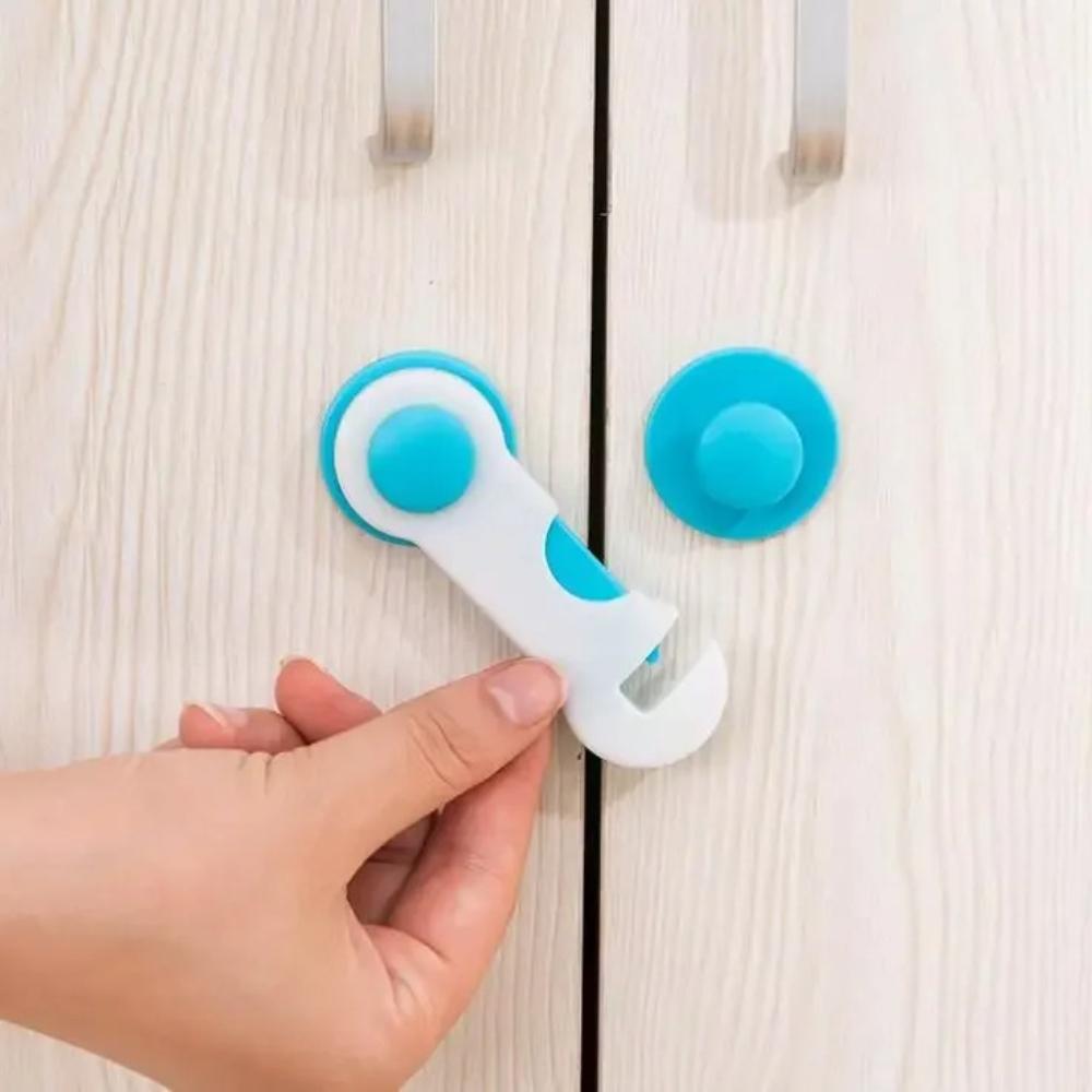 5Pcs Child Safety Lock Anti-Pinch Cabinet Locks for Drawer Door & Refrigerator Home Security Protection Buckle for Kids