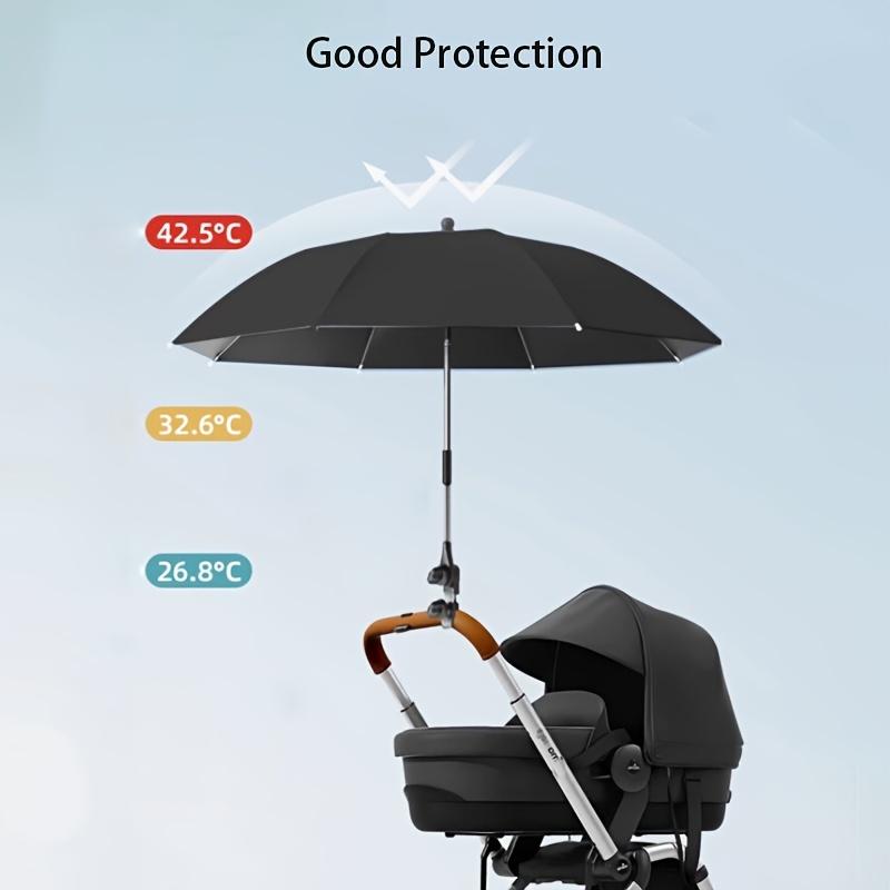 85cm Clip-on Uv Umbrella Baby Cart Parasol 2 in 1 Baby Stroller Umbrella for Sun Shade Rain-proof Baby Stroller Accessories Gift