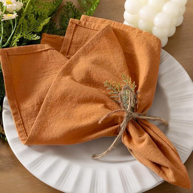 12pcs 40x40cm Sage Green Cloth Napkins Washed Cotton Tea Towel Dining Place Mats Wedding Party Christmas Baby Shower Decoration