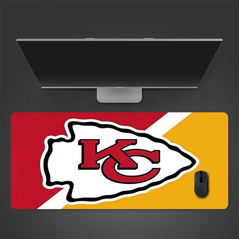 KC Chiefs Mouse Pad, Large Gaming Desk Mat, Non-slip XXL Mousepad for Laptop & Tablet, Mini PC Playmat with Stitched Edges