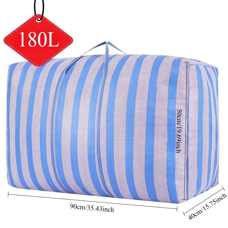 

180L Heavy-Storage Bag , Portable Storage Organizer with Reinforced Nylon for Car Travel, Moving House & Outdoor Camping
