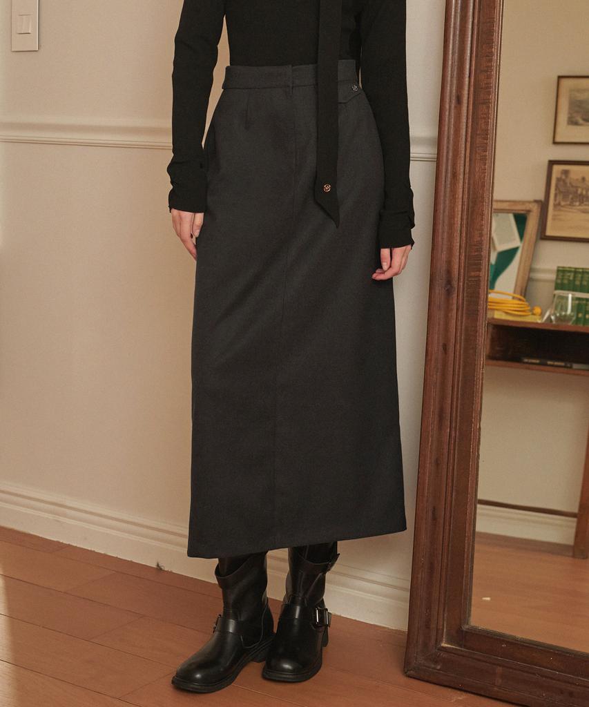 Micene Drawstring Long Skirt