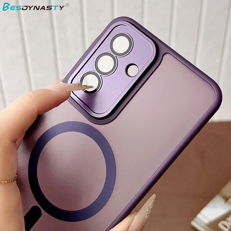Magsafe Magnetic Wireless Charge Case For Samsung Galaxy S25 Ultra S24 FE S23 S22 Plus A56 A36 A26 A55 Matte Hard Armor Cover