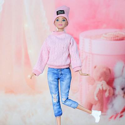 Doll Clothes Trendy Mini Compact Sweater Long Sleeve Decorate Doll Fabric