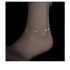 Sterling Foot Chain Women Minimalist Geometric Design Lightweight Luxury Anklet With Star Tassel Detail
