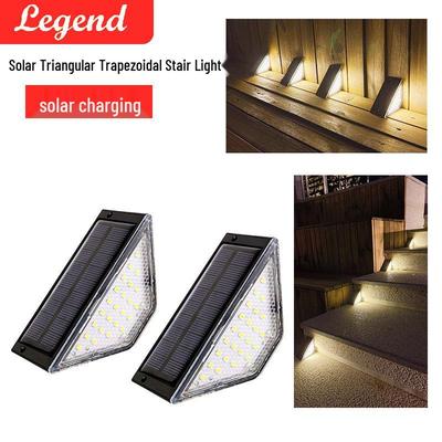 Solar Triangular Step Lights for Garden Path, Courtyard, Porch & Terrace