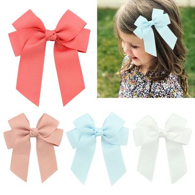 Dziecko spinka do włosów jednokolorowe śliczne piękne wykwintne eleganckie nakrycie głowy zapobiegające blaknięciu dzieci dziewczyny duża kokarda butikowe akcesoria do włosów na imprezę