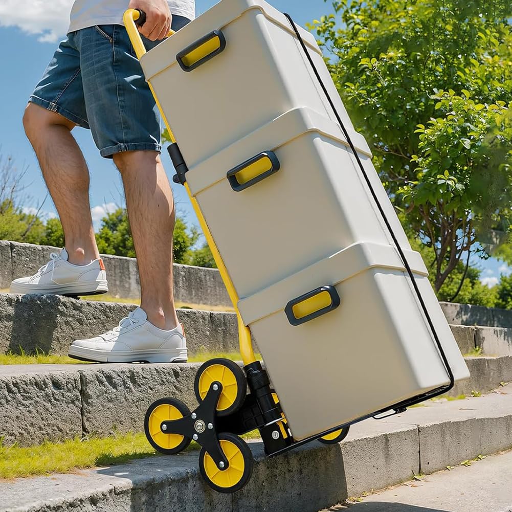 JZOOOZ Carrinho de Mão para Escadas Dobrável com Design Ajustável e Compacto para Transportar Bagagem em Emergência e Carrinho de Mão para Exterior,