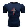 Men's Compression Fitness T-Shirt, Stylish Gothic Tribal Cro