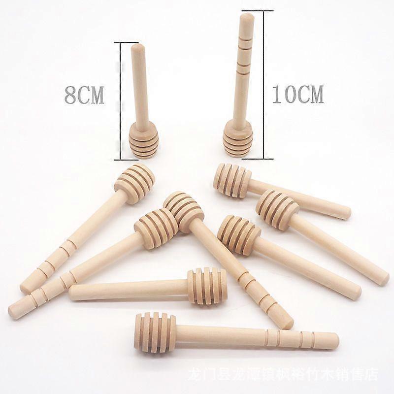 Honey Stick Solid Wood Stirring Stick Take Honey Stick Bee Stick Coffee Milk Tea Jam Wooden Stirring Stick (8CM)