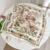 Old Money Wind Cashew Flower Cotton Brown Small Square Scarf Silk Scarf Scarf Shirt Shawl Hair Band Belt Scarf