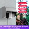 For Outdoor Stainless Steel 86 Type Waterproof Socket Cover Designed for Long Lasting Protection and Easy Secure Mounting