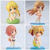 4Pcs/1Set Anime Sword Art Online Figure Yuuki Asuna Ayano Keiko Shinozaki Rika Kirigaya Suguha Swimsuit Q Version Model Toy Doll