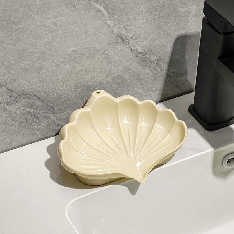 Rutschfeste Muschel-Seifenschale, tragbare Muschel-Design-Seifenschale, funktionale Ablage für die tägliche Aufbewahrung im Badezimmer