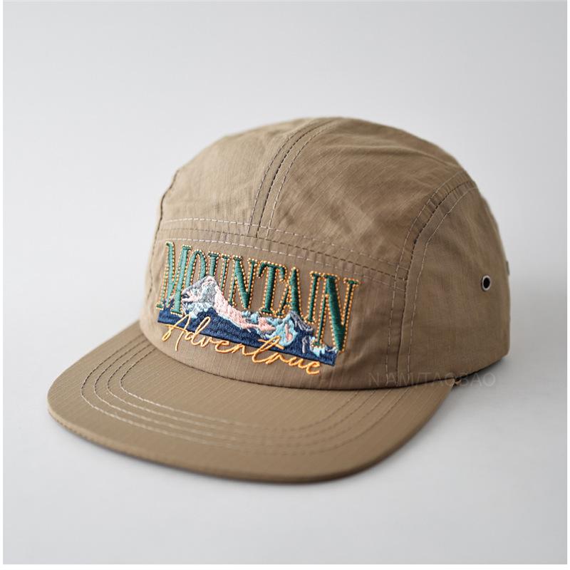 Fashion Hat five-piece letter embroidery quick-drying flat-brimmed baseball cap for men and women couples simple casual breathable versatile cap