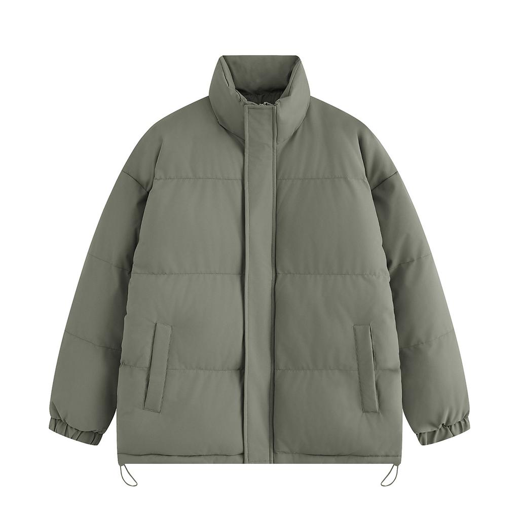 Men's and Women's Solid Color Thermal Cotton-padded Clothes Loose Men's Bread Clothes