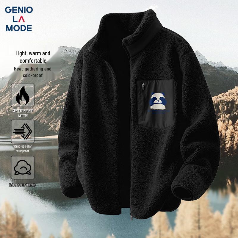 

GENIOLAMODE Men s Double-Sided Heavyweight Fleece Lined Winter Jacket 3XL