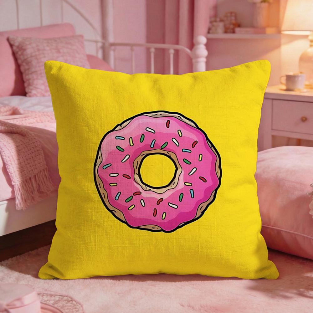 FooddonutS Cushion Cover Premium Comfort Reversible Pillow Cove Two In One Design for Any Room Car Interior