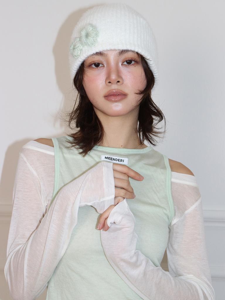 MEENDERI 2Way Sheer Layered Top - White