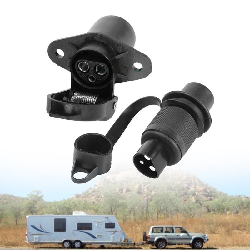 Reliable 3 Core Trailer Power Connector Tractor Plug Suitable For Motorhome Caravans Towing Equipment Various Vehicles