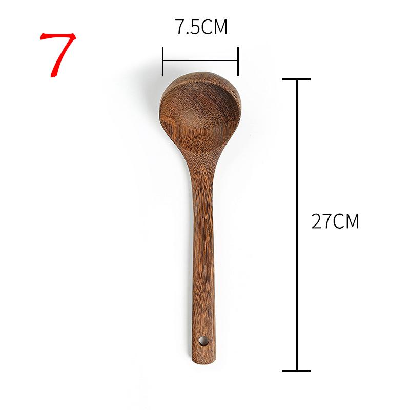 Wooden Spatula Kitchen Nonstick Dedicated Wooden Kitchenware Heat Resistant Wooden Cooking Shovel Spoon