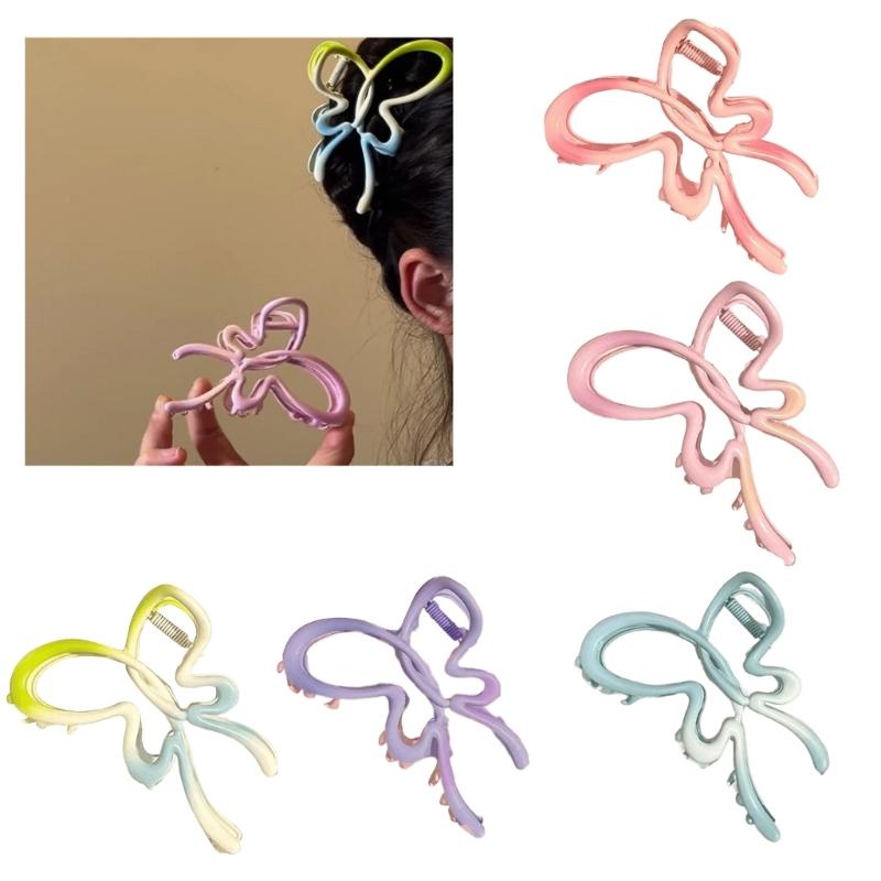 Liebevolle Haarklammer Ausgehöhlte Schmetterlingsform Haarspange für Frau Camping Pferdeschwanzhaar Zarte Kieferklemme für Mädchen