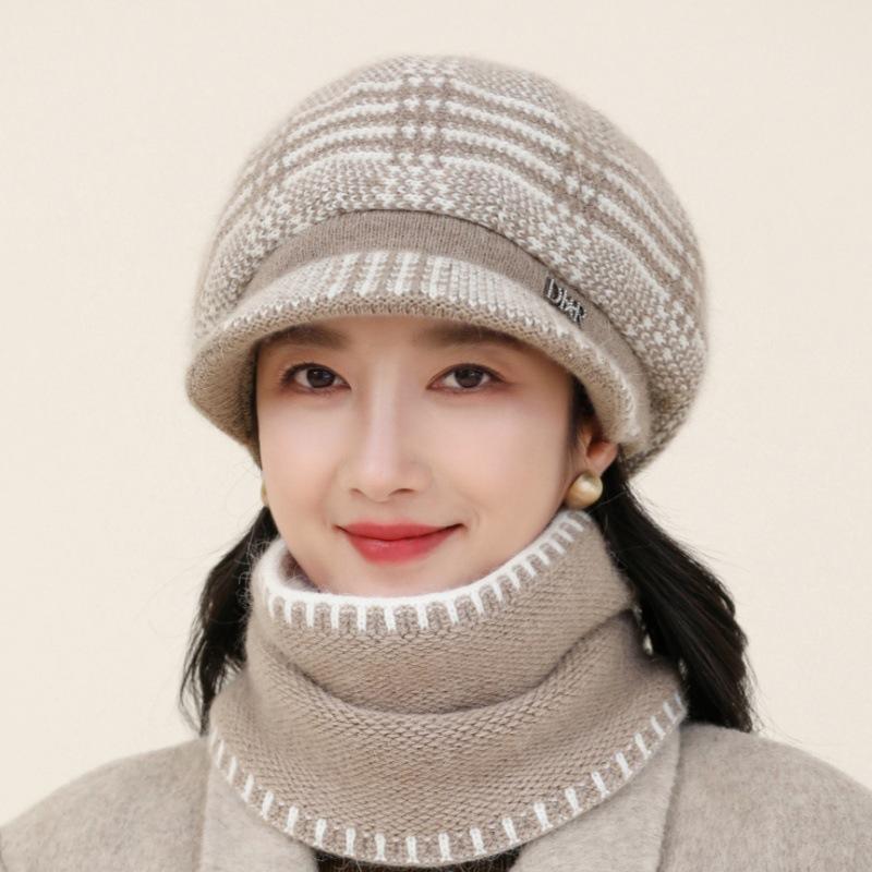 

Теплая зимняя универсальная шапка из искусственного меха кролика для детей, защита ушей от холода, вязаная шерстяная шапка only hat