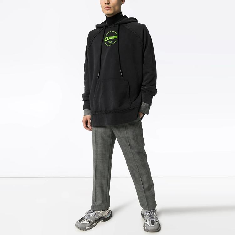 Off-White Hand Logo Incompiuto Hoodie Black Men Tops OMBB057R20E300131088