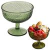 SZKLANY KUBEK 300ML NA LODY DESER DESEROWY SAŁATKĘ szklany ZIELONY
