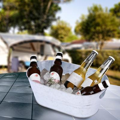 Metal Ice Bucket Large Drink Bucket for Parties Sturdy Beverage Tub