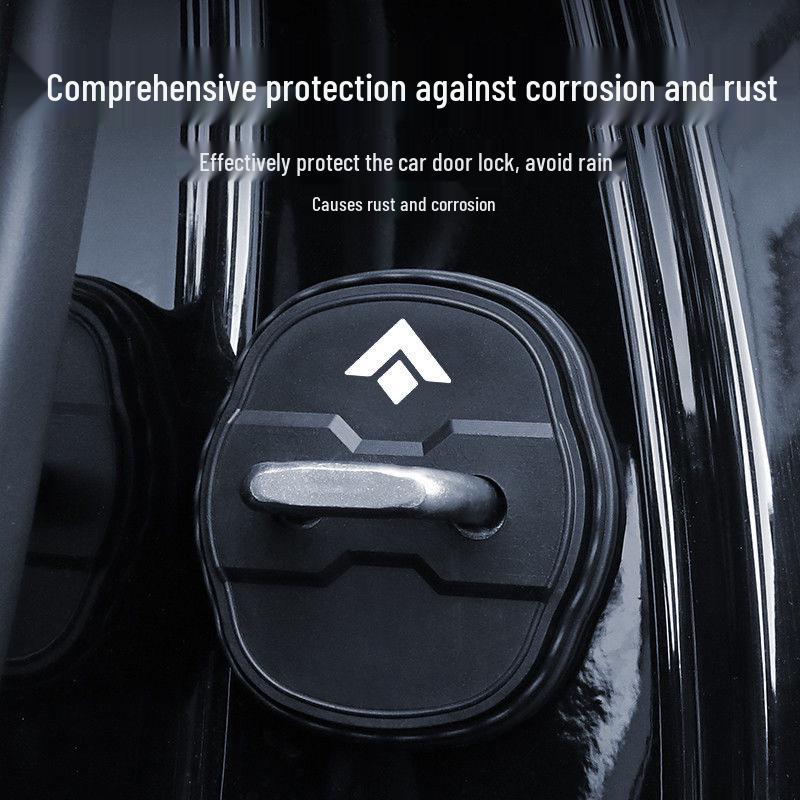 Haobo Car Door Lock Silicone Protective Cover - Anti-rust, Shock Absorption, Dustproof, Decorative Buffer.