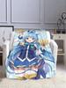 KonoSuba Gods Blessing On This Wonderful World Cartoon Megumin Soft Flannel Throw Blanket for Sofa Living Room  Warm  Cozy