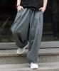 Deumakeu M Grunge Washing Side One Tuck Curved Wide Pants Charcoal