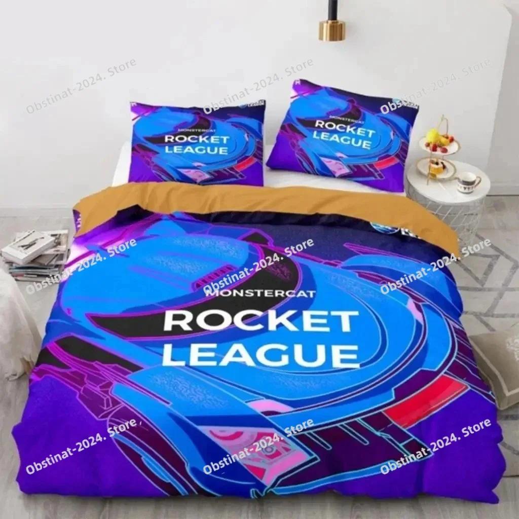 3D Game League Rocket Bedding Set Duvet Cover Full Queen King Size Pillowcase Bed Printed Bed Set Aldult Kid Bedroom Single Twin