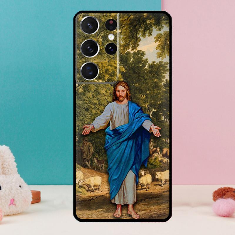 Religious Mary and Jesus Case For Samsung Galaxy S25 S24 S23 S22 S21 Ultra S9 S10 S20 Plus S24 FE Funda Cover Shell