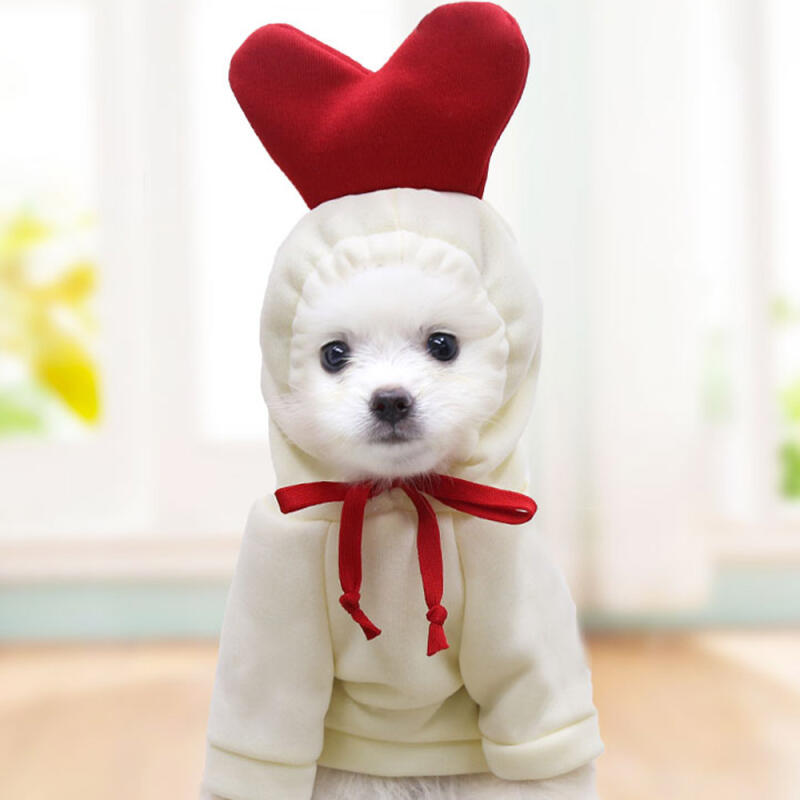 

Horn City Dog Clothes Hoodie S heart
